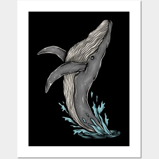 Whale Jumping Posters and Art